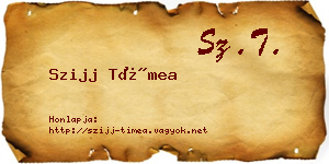 Szijj Tímea névjegykártya