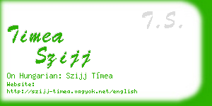 timea szijj business card